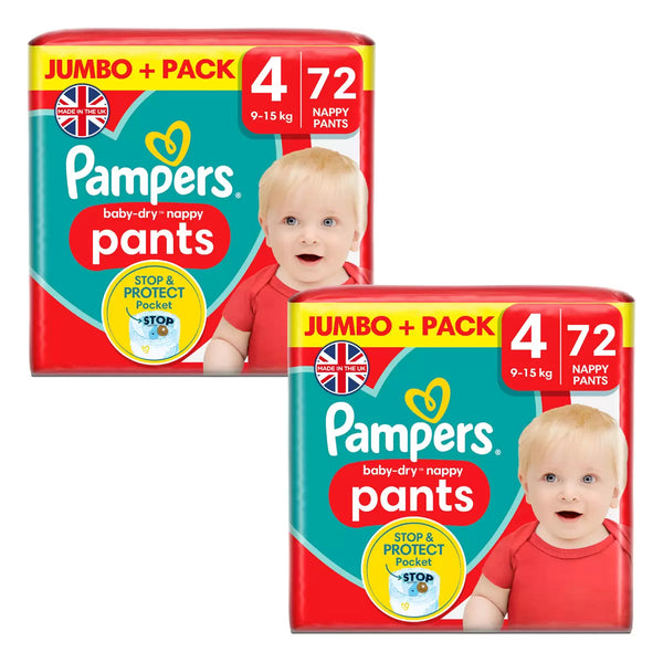 Pampers Baby Dry Pants Size 4, 2 x 72 Pack