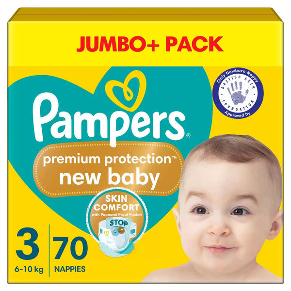 Pampers Premium Protect, New Baby Size 3, 70 Pack