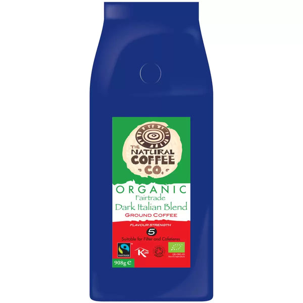 The Natural Coffee Co. Organic Dark Italian Blend Whole Bean Coffee, 908g