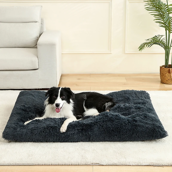 Luxury Plush Dog Bed – Ultra Soft Calming Pet Cushion Mat for Dogs & Cats