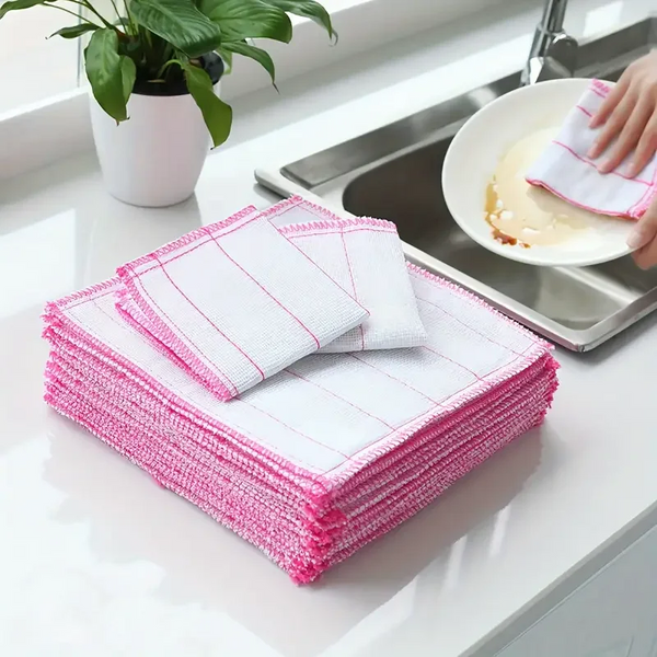 Optima Pro Clean Large White Dishcloths, 30 Pack